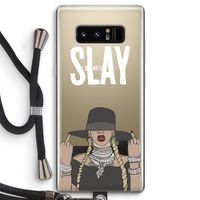 Slay All Day: Samsung Galaxy Note 8 Transparant Hoesje met koord
