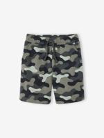 Camouflage bermuda voor jongens, gemakkelijk aan te trekken kaki