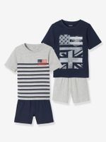 Set van 2 pyjamashorts voor jongens met Flags set inkt - thumbnail