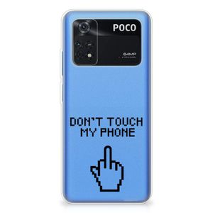 Xiaomi Poco M4 Pro 4G Silicone-hoesje Finger Don't Touch My Phone