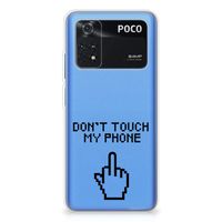 Xiaomi Poco M4 Pro 4G Silicone-hoesje Finger Don't Touch My Phone