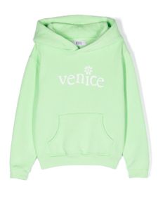 ERL KIDS hoodie à logo imprimé - Vert