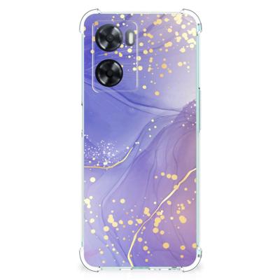 Back Cover voor OPPO A57 | A57s | A77 4G Watercolor Paars Back Cover voor OPPO A57 | A57s | A77 4G Watercolor Paars