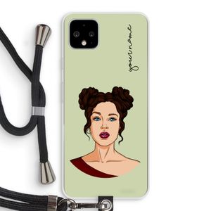 Pop-Art Creator: Pixel 4 XL Transparant Hoesje met koord