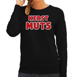 Foute kersttrui/sweater voor dames - kerst muts - zwart - kerstmuts - feestdagen