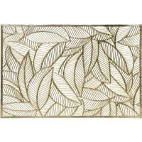 Gouden placemats met bladeren print 30 x 45 cm bohemian/modern chique/urban garden woonstijl
