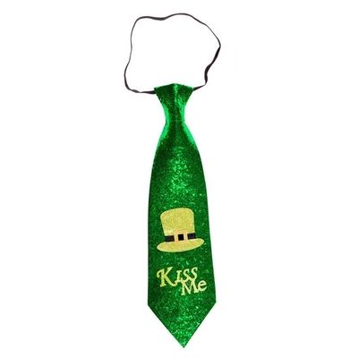 St Patricks Day stropdas Kiss Me voor volwassenen