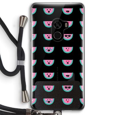 Smiley watermeloenprint: Xiaomi Mi Mix 2 Transparant Hoesje met koord
