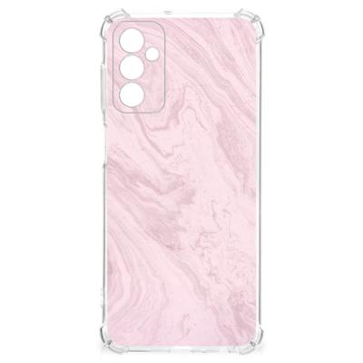 Samsung Galaxy M13 4G | M23 Anti-Shock Hoesje Marble Pink - Origineel Cadeau Vriendin