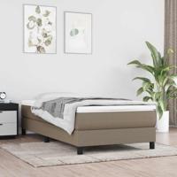 Pocketveringmatras voor kinderen 80x160 cm stof taupe - thumbnail