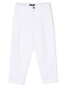 Balmain Kids pantalon droit à détails plissés - Blanc