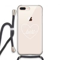 Best heart pastel: iPhone 7 PLUS Transparant Hoesje met koord