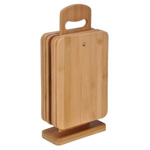 Snijplanken set - 7-Delig - hout - met snijplank houder - 31 cm