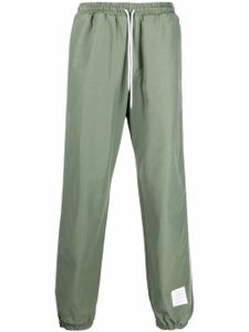 Thom Browne pantalon de jogging à patch logo - Vert