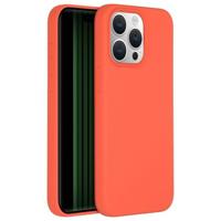 Accezz Liquid Silicone Backcover met MagSafe iPhone 15 Pro Max Telefoonhoesje Oranje