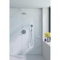 Fortifura Calvi Inbouw Regendoucheset - rond - thermostatisch - wandarm - 25cm hoofddouche - ronde handdouche - Geborsteld RVS PVD (RVS) SW706208/SW720554/SW720561/SW542645/SW1159493/SW79