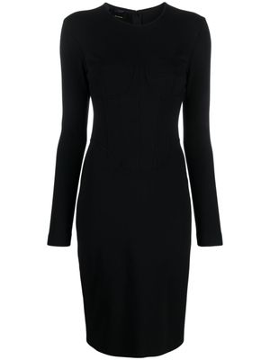PINKO robe-corset à manches longues - Noir