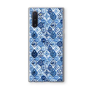 Blauw motief: Samsung Galaxy Note 10 Transparant Hoesje