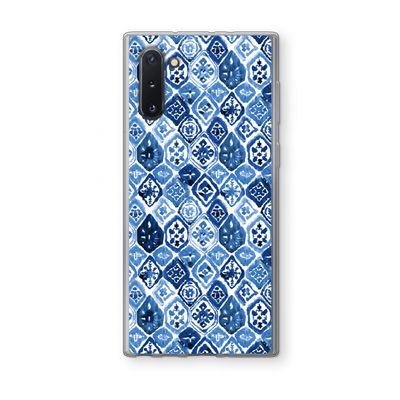 Blauw motief: Samsung Galaxy Note 10 Transparant Hoesje