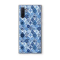 Blauw motief: Samsung Galaxy Note 10 Transparant Hoesje