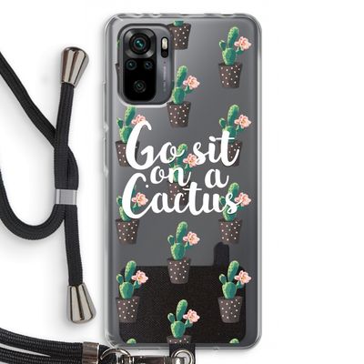 Cactus quote: Xiaomi Redmi Note 10 Pro Transparant Hoesje met koord
