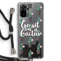 Cactus quote: Xiaomi Redmi Note 10 Pro Transparant Hoesje met koord