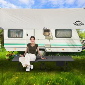 Verstelbaar Veldbed Campingbed met Beenverlengingen & Zijzak & Netzak