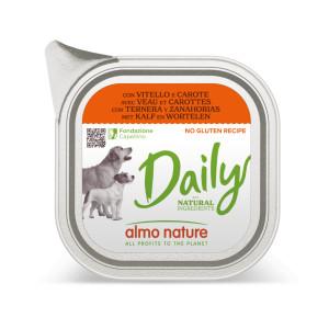 Almo Nature Daily met kalfsvlees en wortel natvoer hond 32 x 100 g