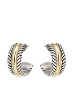 David Yurman boucles d'oreilles Cable Collections en or 14ct et argent sterling - thumbnail