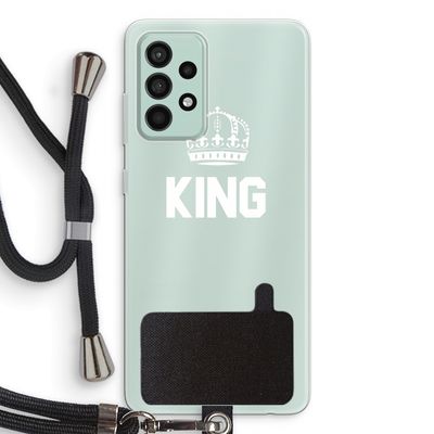 King zwart: Samsung Galaxy A52s 5G Transparant Hoesje met koord