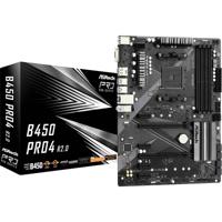 ASRock B450 PRO4 R2.0 (AM4) Moederbord Socket AMD AM4 Vormfactor ATX Moederbord chipset AMD® B450