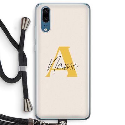Amber Script: Huawei P20 Transparant Hoesje met koord