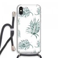 Simple leaves: iPhone XS Max Transparant Hoesje met koord