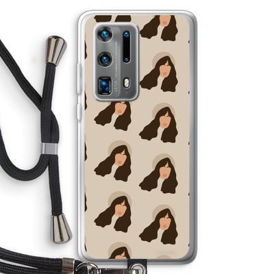 Bonjour mon amour: Huawei P40 Pro Plus Transparant Hoesje met koord
