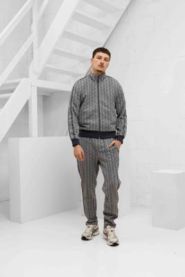 Lacoste Paris Jacquard Trainingspak Heren Grijs - Maat S - Kleur: Grijs | Soccerfanshop