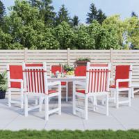 VidaXL Tuinstoelkussens 6 st 100x50x3 cm oxford stof rood
