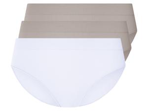 esmara 3 dames slips (Grijs/wit, L (44/46))
