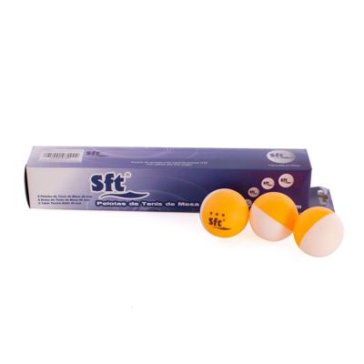 BOX OF 6 TABLE TENNIS BALLS ABS BICOLOUR SFT