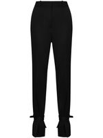 JW Anderson pantalon slim à cheville nouée - Noir - thumbnail