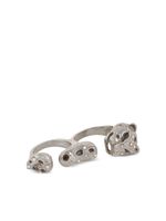 Susan Caplan Vintage bague Double-Impact Panther pre-owned - Argent
