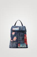 Denim rugzak met patches - BLUE - U