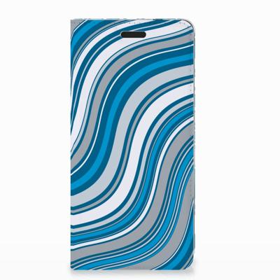 Nokia 3.1 (2018) | Hoesje met Magneet | Waves Blue Nokia 3.1 (2018) | Hoesje met Magneet | Waves Blue