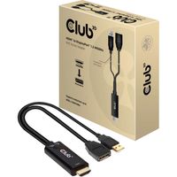 Club 3D HDMI naar DisplayPort Active Adapter adapter 0,25 meter, 4K 60 Hz