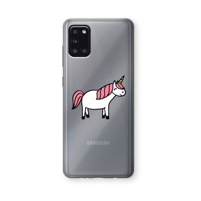 Eenhoorn: Samsung Galaxy A31 Transparant Hoesje