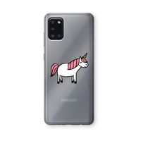 Eenhoorn: Samsung Galaxy A31 Transparant Hoesje