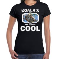 T-shirt koalas are serious cool zwart dames - koalaberen/ koala beer shirt 2XL  - - thumbnail