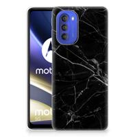 Motorola Moto G51 5G | TPU | Siliconen hoesje | Marmer Zwart - Origineel Cadeau Vader