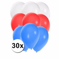 30x Ballonnen in Slowaakse kleuren - thumbnail