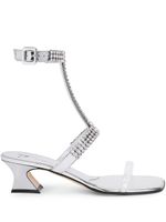 Giuseppe Zanotti sandales Devine 45 mm ornées de cristaux - Argent