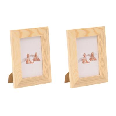 Houten fotolijsten/fotolijstjes - 3x stuks - 14.5 x 19.5 cm - DIY hobby/knutselen - Zelf beschildere